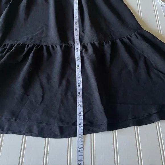 NWT Show Me Your Mumu Viola Tiered Mini Dress Women's XS Black Draped Flowy Boho - Picture 13 of 15